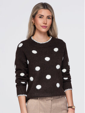 Ombre Ombre Svetr OW-SW-E0021 Hnědá Regular Fit