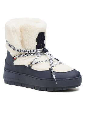 Tommy Hilfiger Tommy Hilfiger Bokacsizma Th Faux Fur Snow Bootie FW0FW06850 Bézs