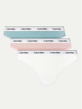 Calvin Klein Underwear Calvin Klein Underwear Komplet stringów Thong 3Pk 000QD5209E Kolorowy