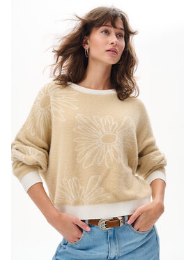 blue shadow blue shadow Sweter Taris Beżowy Regular Fit
