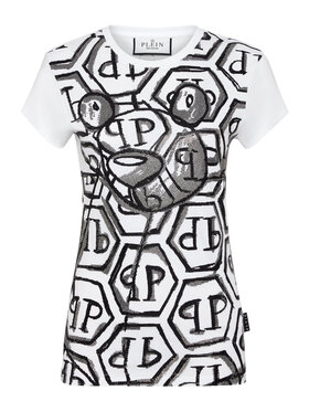 PHILIPP PLEIN PHILIPP PLEIN T-Shirt 14753 Biały Skin Tight Fit