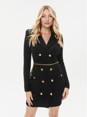 Elisabetta Franchi Elisabetta Franchi Koktejlové šaty AM-96S-36E2-V540 Černá Slim Fit