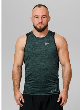 PITBULL PITBULL Tank top Tank Top Rashguard Performance Pro plus New Logo L Zielony Slim Fit
