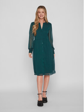 Vila Vila Kleid für den Alltag Falia 14084475 Grün Regular Fit