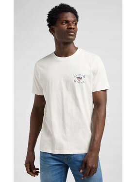 Lee Lee T-Shirt Essential Graphic Tee Biały Regular Fit