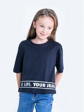 BIG STAR BIG STAR T-Shirt hildori_403 Granatowy Oversize