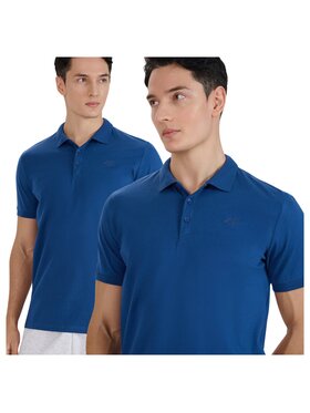 4F 4F Polo 4FWMM00TPTSM367-031S Granatowy Regular Fit