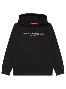 Tommy Hilfiger Tommy Hilfiger Džemperis ar kapuci Essential Hoody KS0KS00213 Melns Regular Fit
