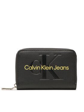 Calvin Klein Jeans Calvin Klein Jeans Malá dámska peňaženka Sculpted Med Zip Around Mono K60K607229 Čierna
