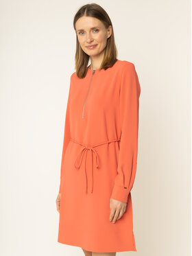 Calvin Klein Calvin Klein Sukienka codzienna Travel Crepe K20K201542 Pomarańczowy Regular Fit