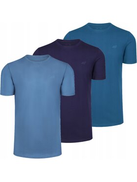 4F 4F T-Shirt Z-TTSHM2256-3-K Niebieski Regular Fit
