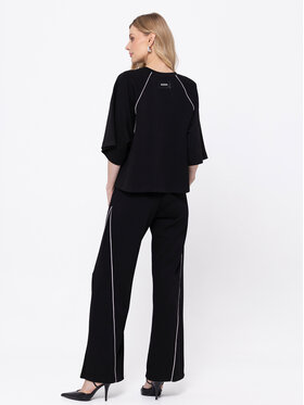 Miss LK Miss LK Spodnie materiałowe MISSLKS Czarny Wide Leg