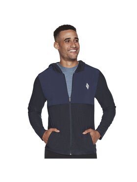 Skechers Skechers Bluza Skechers Ultra Go Lite Full Zip Hoodie Granatowy Regular Fit