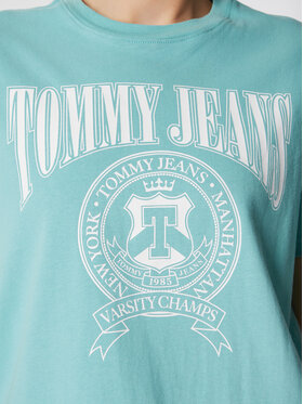 Tommy Jeans T-shirt Varsity DW0DW14919 Plava Loose Fit