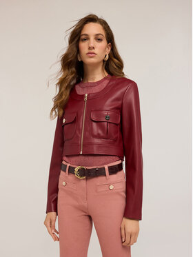 Motivi Motivi Giacca in similpelle R334Q001057N036 Bordeaux Cropp Fit