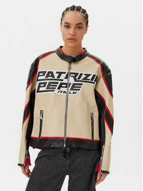 Patrizia Pepe Patrizia Pepe Kurtka skórzana 8O0161 L142 J4G2 Beżowy Regular Fit