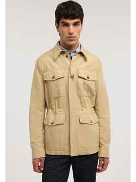 Trussardi Trussardi Płaszcz zimowy R018M000036N012 Kremowy Regular Fit