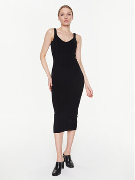 MMC Studio MMC Studio Kootud kleit Light Skin Must Slim Fit