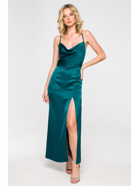 Makover Makover Abito da sera K155 Verde Regular Fit