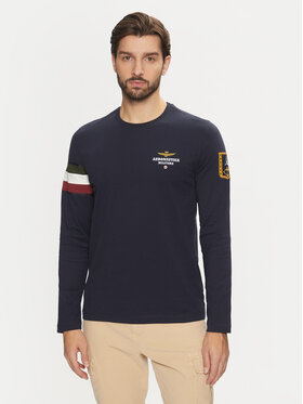 Aeronautica Militare Aeronautica Militare Longsleeve 242TS2319J558 Blu scuro Regular Fit