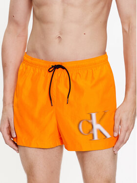 Calvin Klein Swimwear Calvin Klein Swimwear Szorty kąpielowe KM0KM00801 Pomarańczowy Regular Fit
