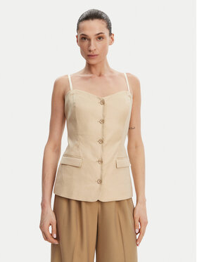 Guess Guess топ W5GH0L WH5L2 Бежов Regular Fit
