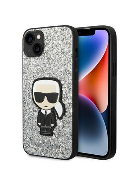KARL LAGERFELD KARL LAGERFELD Etui na telefon iPhone 14 Plus Srebrny