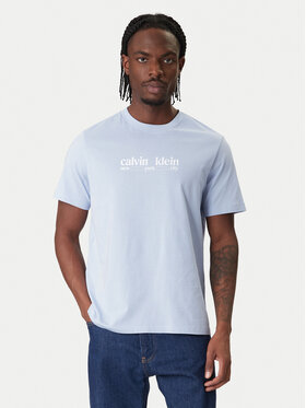Calvin Klein Jeans Calvin Klein Jeans T-Shirt NYC Graphic LV14RE831G Světle modrá Regular Fit