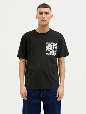 Jack & Jones Jack & Jones Tricou Split 12272995 Negru Regular Fit