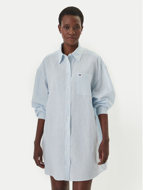 Tommy Jeans Tommy Jeans Рокля тип риза DW0DW22344 Светлосиньо Relaxed Fit