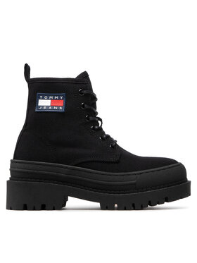 Tommy Jeans Tommy Jeans Outdoorová obuv Foxing Boot EN0EN01903 Čierna