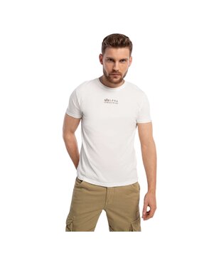 Alpha Industries Alpha Industries T-Shirt s EMB T 118529-626 Biały Classic Fit