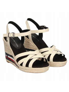 Tommy Hilfiger Tommy Hilfiger Sandály SANDAŁY DAMSKIE HIGH WEDGE Écru