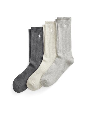 Polo Ralph Lauren Polo Ralph Lauren Set di 3 paia di calzini lunghi da uomo 449875584002 Grigio