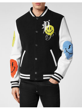 PHILIPP PLEIN PHILIPP PLEIN Giacca di pelle 1563 Nero Regular Fit