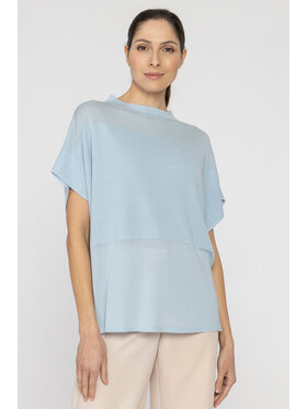 Deni Cler Milano Deni Cler Milano Bluzka T-DC-1230-D2-20-51-1 Błękitny Oversize