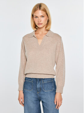 BIG STAR BIG STAR Sweter ELVIRA Brązowy Basic Fit