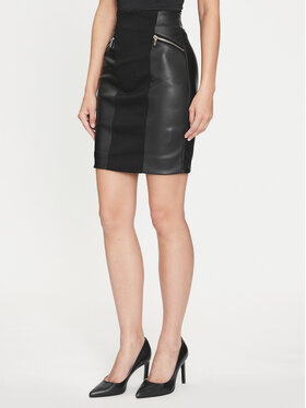 Marciano Guess Marciano Guess Φούστα δερμάτινη 4YGD06 7159A Μαύρο Slim Fit