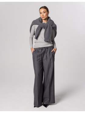 Fraternity Fraternity Spodnie materiałowe JUDIE Szary Wide Leg