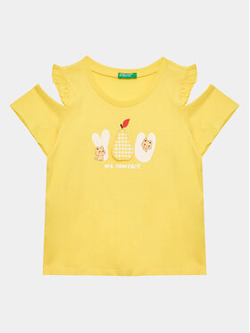 United Colors Of Benetton United Colors Of Benetton Тишърт 3096G108X Жълт Regular Fit