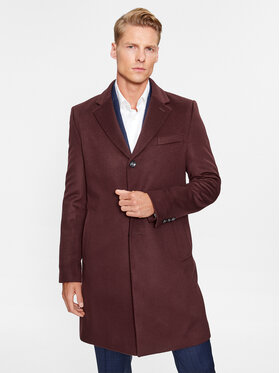 Boss Boss Vilnonis paltas H-Hyde-234 50502327 Vyšninė Slim Fit