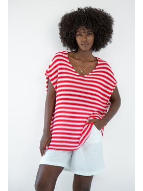 Fobya Fobya Bluzka F1863 Czerwony Regular Fit