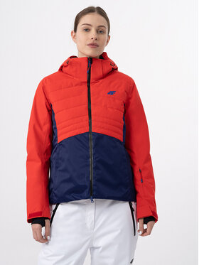 4F 4F Slidinėjimo striukė 4FAW23TTJAF339 Raudona Slim Fit
