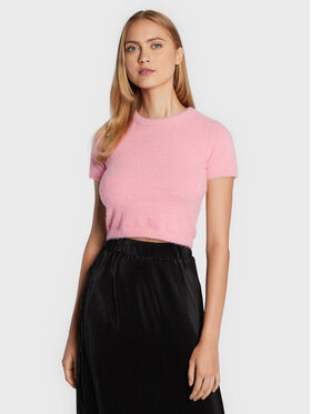 Glamorous Glamorous Bluzka TM0219A Różowy Slim Fit