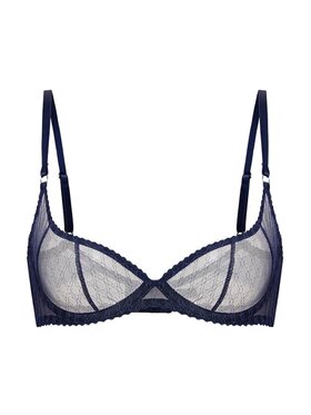 Merci Lingerie Merci Lingerie Biustonosz balkonetka E03DS07BP Niebieski