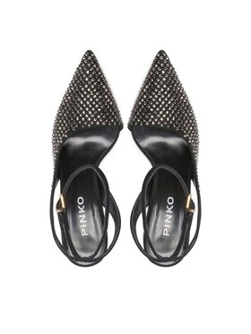 Pinko Sandali Lisette Slingback PE 23 BLKS1 100566 A0N6 Črna