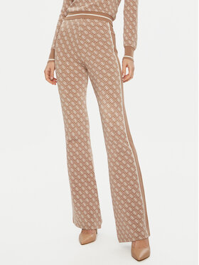 Guess Guess Kalhoty z materiálu W3YB38 Z37K0 Béžová Regular Fit