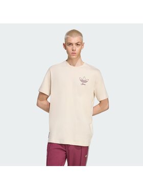 adidas adidas Koszulka techniczna 155213 Beżowy Loose Fit