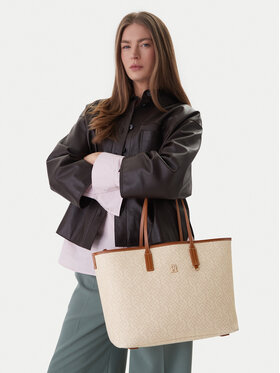Tommy Hilfiger Tommy Hilfiger Дамска чанта Th Monoplay Tote Le AW0AW17416 Бежов