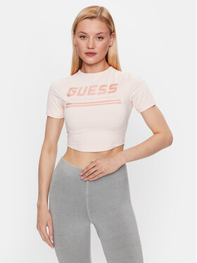 Guess Guess T-Shirt Aggie V3YP00 MC04N Różowy Regular Fit